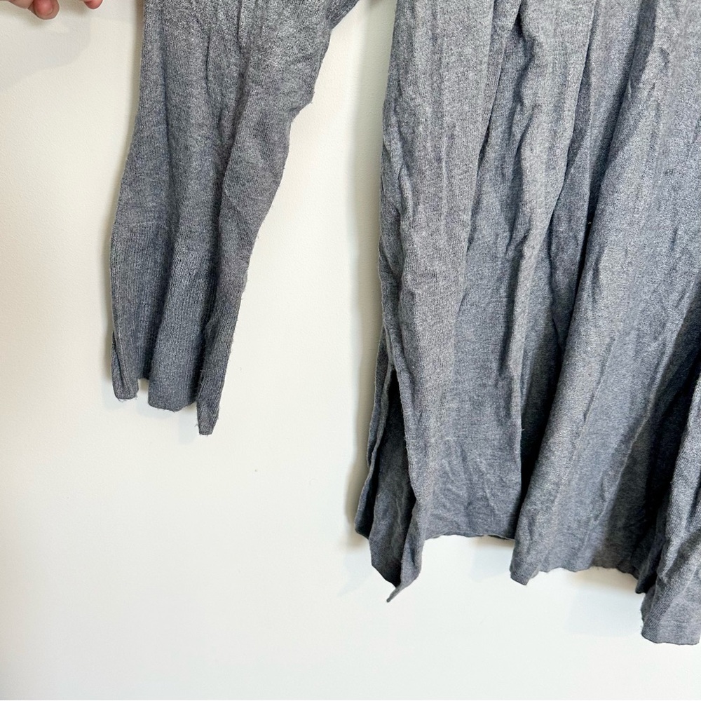 Roz & Ali Charcoal Gray Open Front Cardigan - Size: Large - Picture 4 of 6